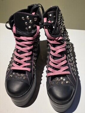 Current Mood Clout Snatcher Studded Platform Boots - Size 7